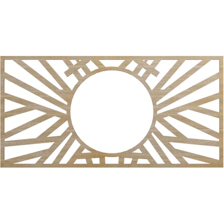 Ekena Millwork Hoover Wood Fretwork Pierced Ceiling Medallion, Hickory, 20"W x 10"H x 7 3/8"ID x 3/8"T CMWP20X10X0375HOHI